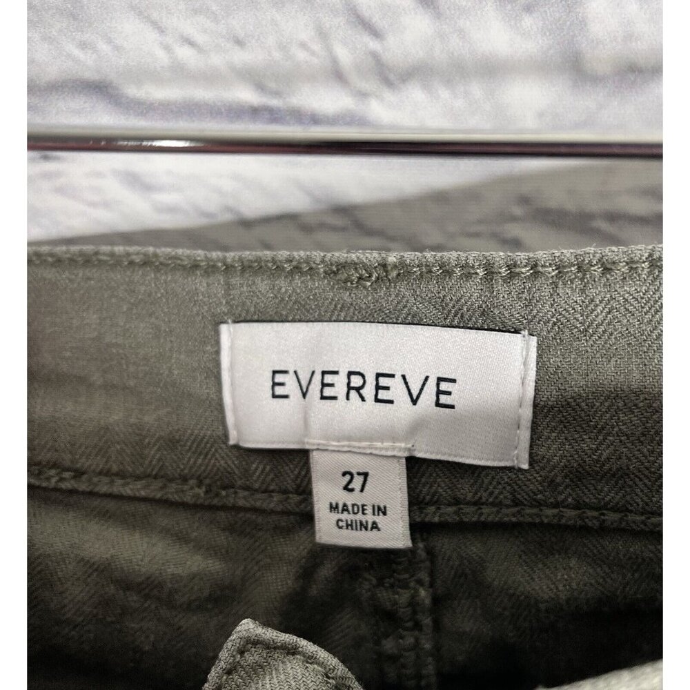 EVEREVE Women's Light Green Linen Blend Cargo Jogger Pants 27 - Picture 4 of 5